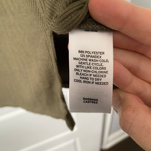 Nordstrom BP Army Green Ribbed Mini Dress - Picture 5 of 5